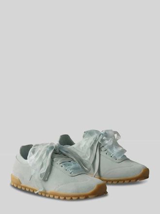 Calvin Klein Sneaker aus Veloursleder mit zwei Schn&uuml;rsenkeln in Hellblau, Gr&ouml;&szlig;e 36