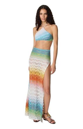 Missoni Long Skirt In Shaded Lam&eacute; Viscose With Slit in Multicoloured at Nordstrom, Size 36 It