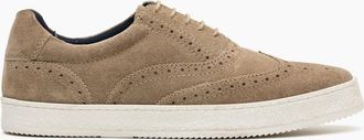 base Mens Base London CHRISTO Mens Casual Trainers Taupe - Cream - Size: 12