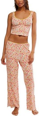 Free People Fresh in Love Pointelle Pajamas in Butter Combo at Nordstrom Rack, Size X-Small