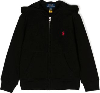 Polo Ralph Lauren Kids Sweatshirts, male, Black, 4 Y, Black Embroidered Kids Jacket Stylish