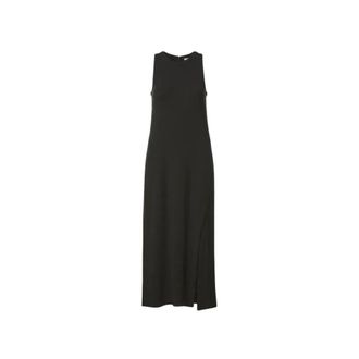 Thom Krom W D 58 Midi Jurk - Dames - Casual kleedjes - Zwart - S - Katoen - Kleedjes