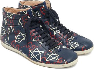 Gucci Sneakers Graffiti Star in pelle - Blu