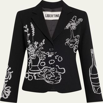 Libertine - Libertine Still Life Crystal Clean Single-Breasted Short Jacket