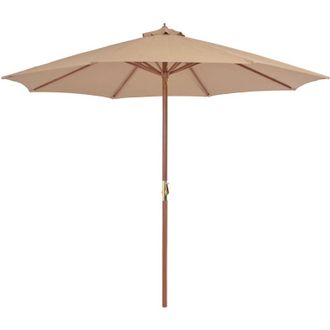 vidaXL Sombrilla De Jard&iacute;n Con Palo De Madera Gris Taupe 300 Cm Vidaxl