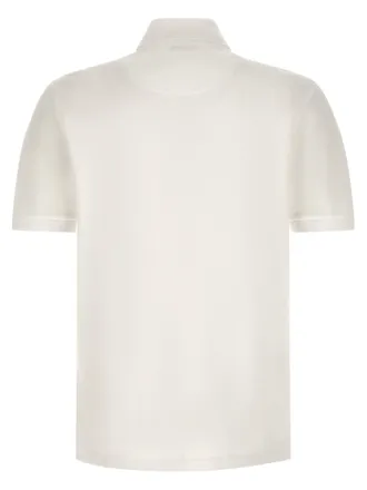 Etro Pegaso-Embroidered Cotton Piqu&eacute; Polo Shirt - White