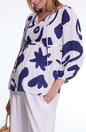 Cache Coeur Corfou Maternity and Nursing Blouse in Multicolor at Nordstrom, Size X-Large