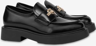 Love Moschino Mocassini in vitello abrasivato City Love - Nero