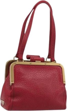 Prada Pre-owned Handbags, female, Red, Size: ONE SIZE Pre-owned Vintage Hand Bag