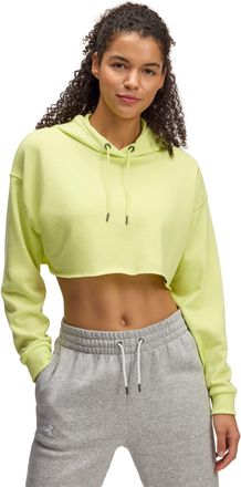 Under Armour Dames Icon Terry Cropped Hoodie (Geel)