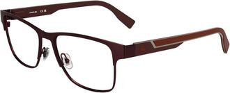 Lacoste Bordeauxrood Montuur Set - unisex - Brillen - Rood - 55 MM - Accessoires