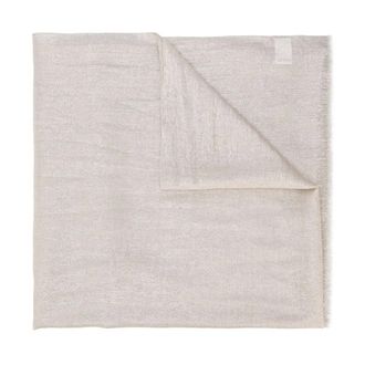 Brunello Cucinelli Brunello Cucinelli, Winter Scarves, female, Beige, Size: ONE SIZE Sciarpa con orli sfrangiati