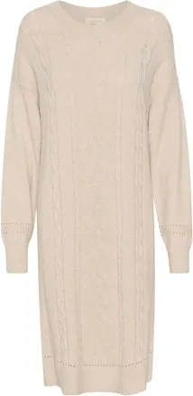 Cream Kleedjes, Dames, Roze, S, Gebreide jurk met pofmouwen