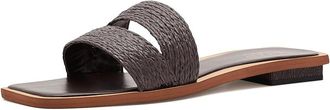 Franco Sarto Emilana Womens Sandals Chocolate Brown Braided Raffia : 8.5 M, Synthetic
