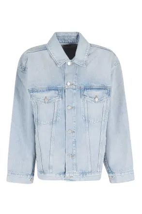 A Gold E Blue Evin Jacket Light-Washed Organic Cotton Denim Jacket