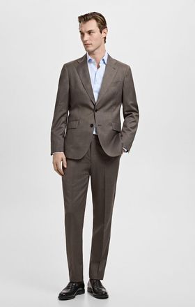 Mango Camicia completo slim fit cotone celeste - Uomo - XL - MANGO MAN