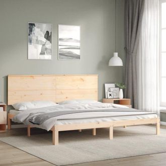 vidaXL Vidaxl - Estructura de cama sin colchón madera maciza de pino 200x200 cm