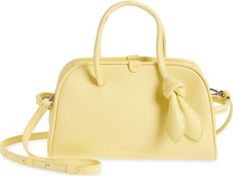 Jacquemus Le Petite Turismo Leather Crossbody Bowling Bag in Light Yellow 210 at Nordstrom