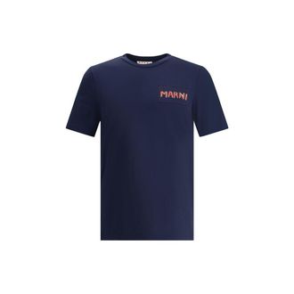 Marni Pocket T-shirt met Logo Detail