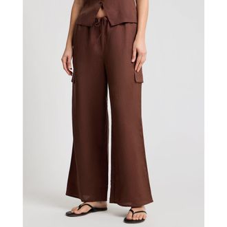 Onia Air Linen Cargo Pant in Brown at Nordstrom, Size X-Small