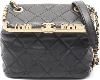 Chanel Borsa a spalla con logo anni 2021 - Nero