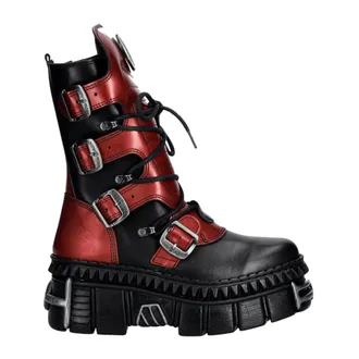 New Rock Mujer, Zapatos, Rojo, Talla: 40 EU