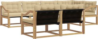 vidaXL Conjunto De Sof&aacute;s De Exterior 7 Uds. Y Beige Vidaxl