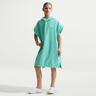 Nike Swim Changing Towel Big Kids (Unisex) Cover Up Top in Green | NESSG840-468