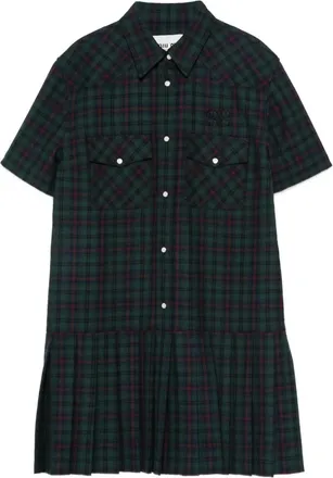 Miu Miu Chemisier corto plissettato - Verde