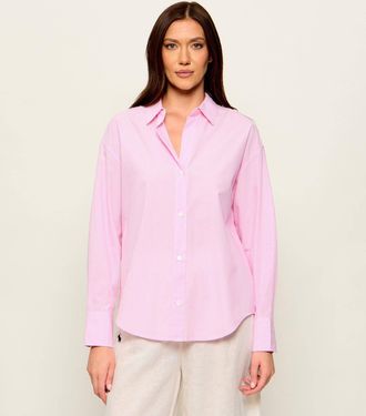 MC2 Saint Barth Relaxed Fit Long Sleeve Shirt with Vertical Stripe Pattern