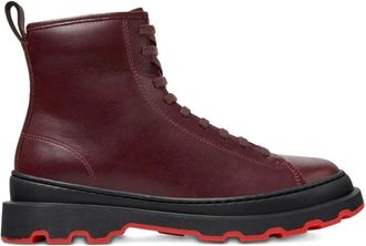Camper Brutus combat boots met veters - Rood