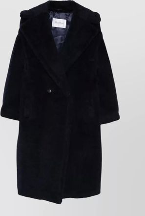 Max Mara alpaca virgin wool silk oversized double-breasted coat