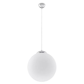 Sollux Lighting L&aacute;mpara de techo blanco, cromo acero, vidrio alt. 130 cm