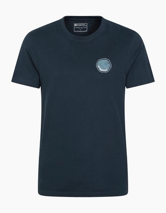 Mountain Warehouse Mens Mountain Warehouse Mens Edinburgh Tree Ring Organic T-Shirt - Navy - Size: 36