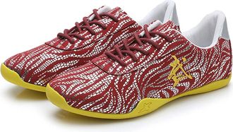 Generic Taekwondo Shoes, Breathable Martial Arts Sneakers, Sport Boxing Kung Fu Taichi Lightweight for Adults and Children(Red,6.5 UK)