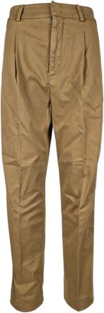 Dondup Tania Loose Chinos - Dames - Broeken - Bruin - W30 - Katoen - Broeken