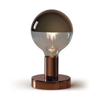 Daylight Italia L&aacute;mpara de mesa LED c&uacute;pula cobre-perla G125 7W 750Lm E27 2700K