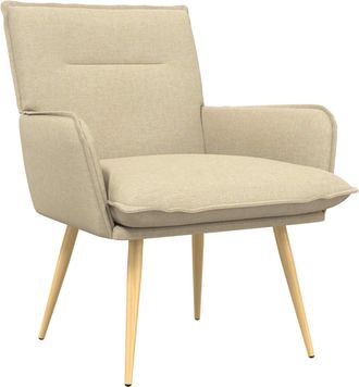 vidaXL Sill&oacute;n Crema Tela Vidaxl