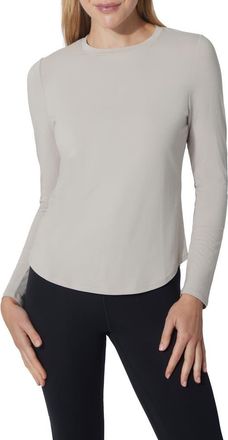 Yogalicious 2-Pack Elan Cotton Jersey Crewneck Top in Shadow Rock/Chocolate Mousse at Nordstrom Rack, Size X-Small