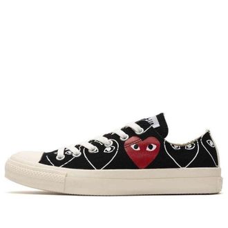 Converse x COMME des GARCONS PLAY Chuck 70 Low Heart Print Black Red 1CL706