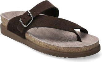 Mephisto Helen Toe Loop Sandal in Dark Brown at Nordstrom, Size 10