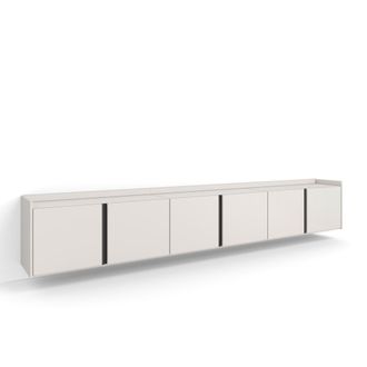 Skraut Home Skraut Home - Mueble Tv, Televisi&oacute;n, Muebles De Sal&oacute;n, Almacenaje, 309x35x50cm, Para Tv Hasta 80, Colgado, Suspendido, Estilo Moderno, Beige