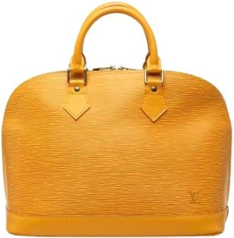 Louis Vuitton Pre-owned Alma PM - Dames - Vintage Handtas - Geel - ONE Size - Leer - Vintage