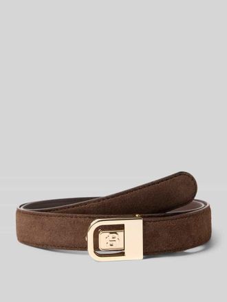 HUGO BOSS Wendegürtel aus echtem Rindsleder in Dunkelbraun, Größe 100