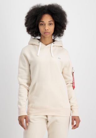 Alpha Industries Hoodie ALPHA INDUSTRIES Unisex EMB Hoodie, Herren, Gr. XS, weiss (jet stream wei&szlig;), Obermaterial: 80% Baumwolle, 20% Polyester, regular fit, Sweatshir