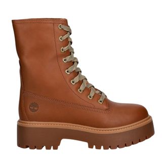 Timberland Stone Street Platform Mid Boot - Dames - Schoenen - Bruin - Maat: 39 EU Leer
