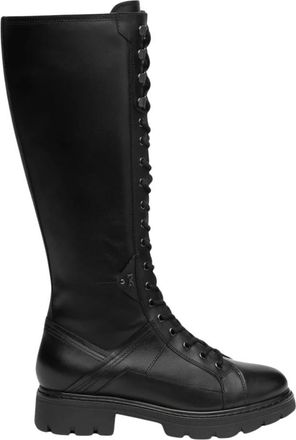 Nero Giardini Ofena Veterlaarzen - Dames - Veterlaarzen - Zwart - 40 EU - Leer - Schoenen