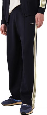 Autry Blue Viscose-Nylon Band Details Sweatpants