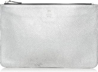 Fendi Pre-owned Clutches, female, Gray, Size: ONE SIZE Pre-owned Leather clutches