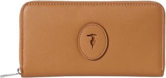 Trussardi Large Society Portemonnee met Ritssluiting - Dames - Portefeuilles - Bruin - ONE Size - Leer - Accessoires